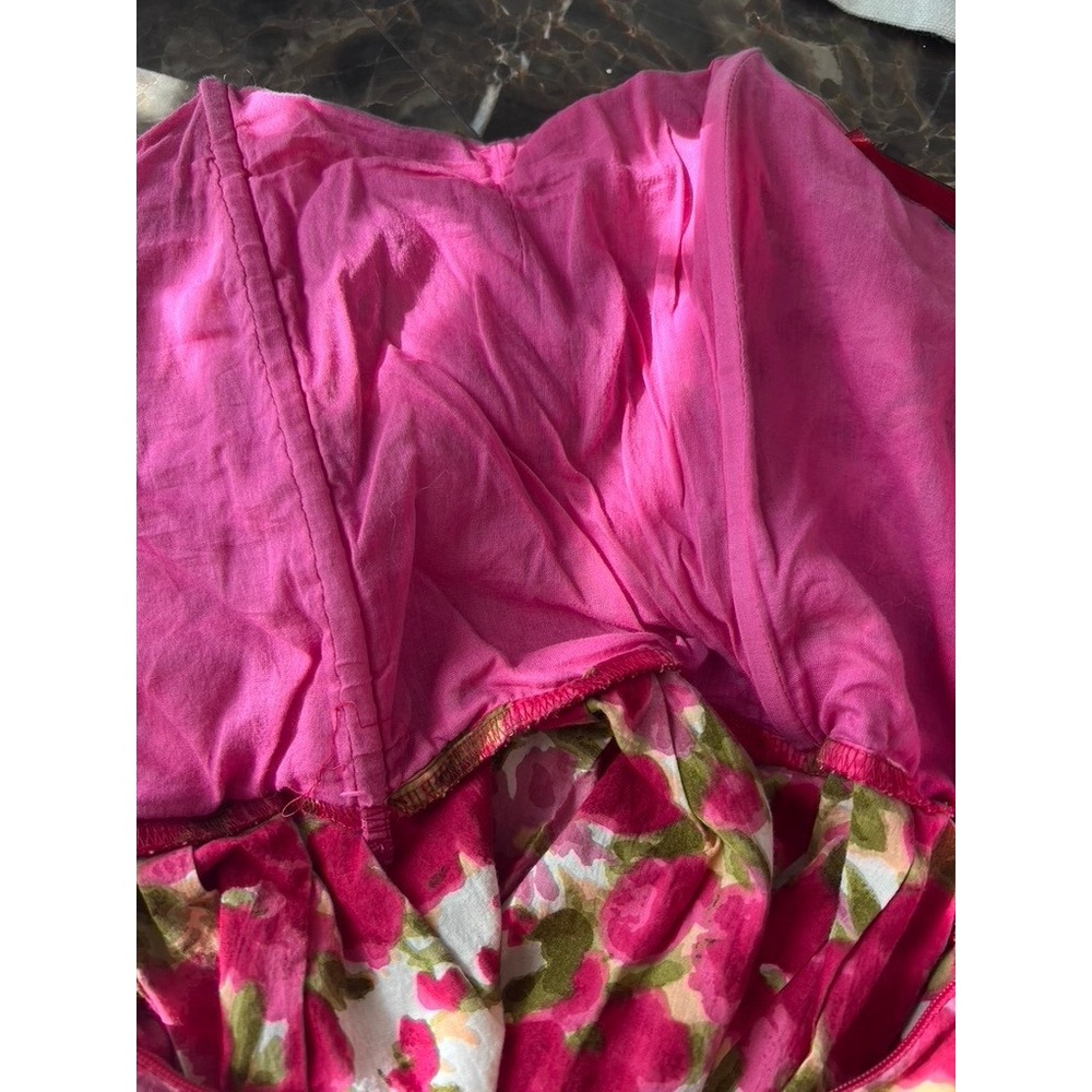 Newport News Floral Strapless Sweetheart Neckline Dress Women Size 6 - Picture 3 of 4
